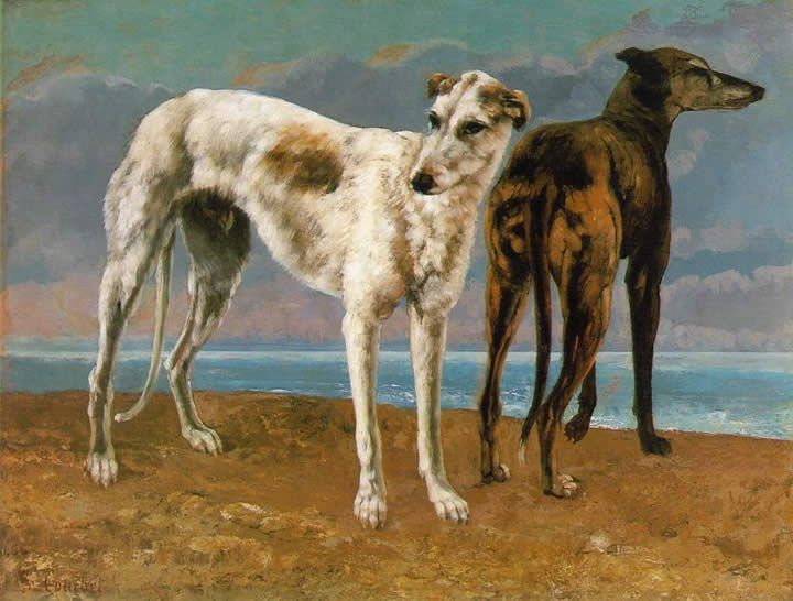Gustave Courbet Count de Choiseul's Greyhounds